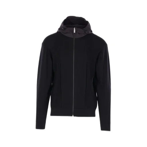 Herno Laminar Zip-Up Knitted Hoodie