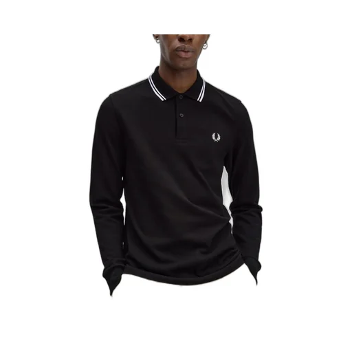 Fred Perry Double Tipped Long Sleeve Polo Shirt