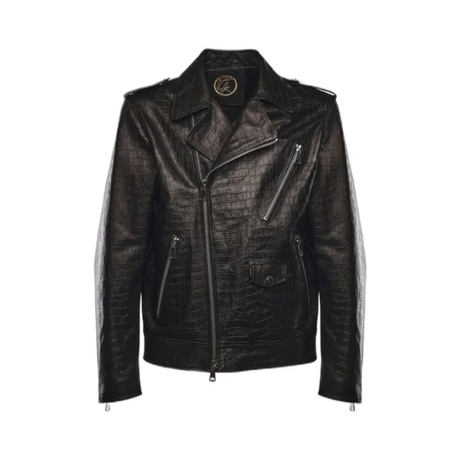 Giuliano Galiano Pushit Textured Biker Jacket