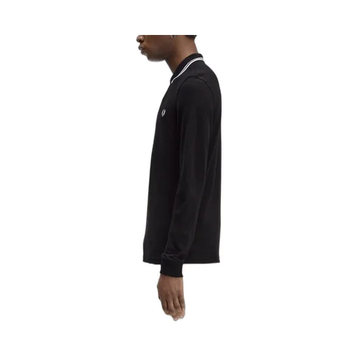 Fred Perry Double Tipped Long Sleeve Polo Shirt