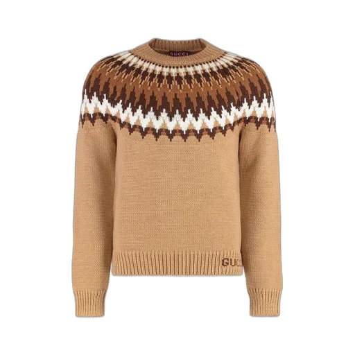 Gucci Pattern Intarsia Knit Sweater