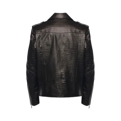 Giuliano Galiano Pushit Textured Biker Jacket