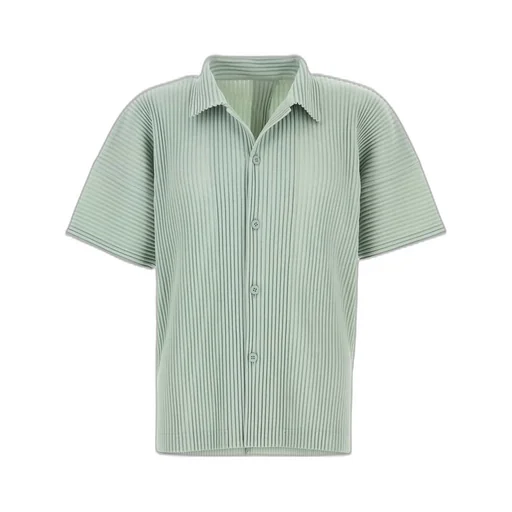 Homme Plissé Issey Miyake Short Sleeved Pleated Buttoned Shirt