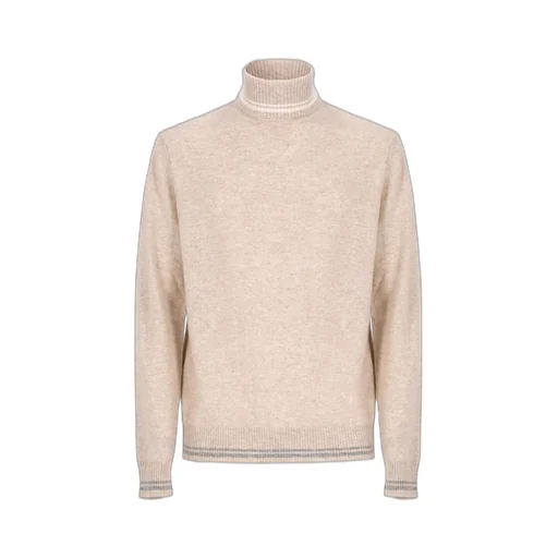 Lubiam Contrasting Details Turtleneck Jumper