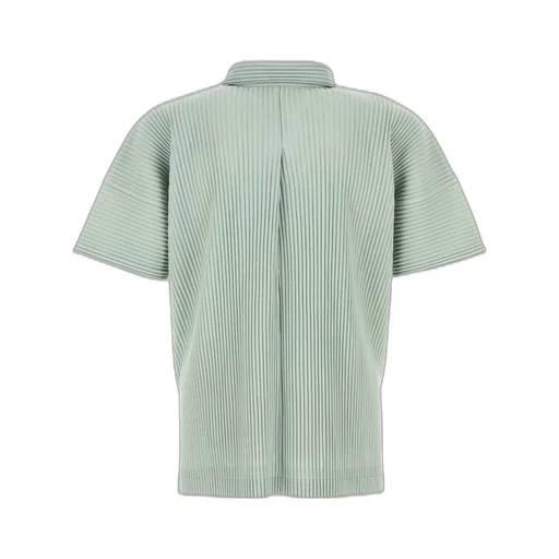 Homme Plissé Issey Miyake Short Sleeved Pleated Buttoned Shirt