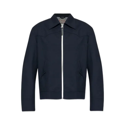 Marni Logo Patch Zip-Up Jacket