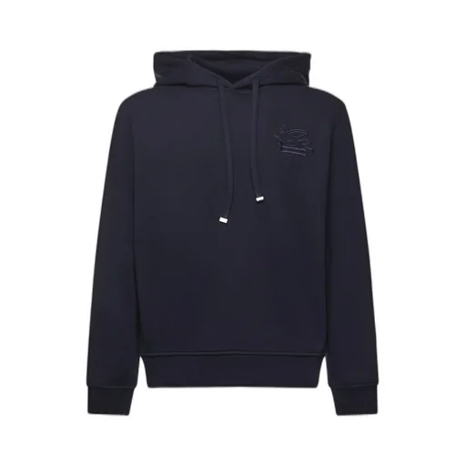 Etro Pegaso Embroidered Drawstring Hoodie