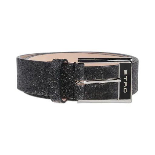 Etro Logo Engraved Buckle Belt