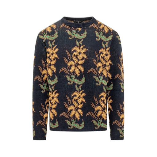 Etro Floral Intarsia Knitted Crewneck Jumper