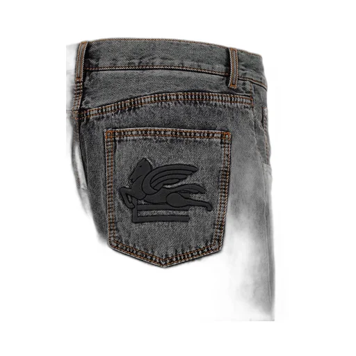 Etro Logo Embroidered Straight-Leg Jeans