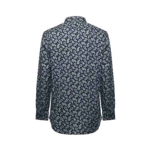 Etro Paisley-Print Curved Hem Shirt