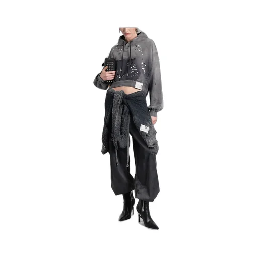 Maison Mihara Yasuhiro Embellished Sun Faded Hoodie
