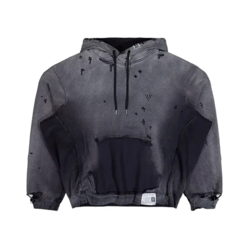 Maison Mihara Yasuhiro Distressed Drawstring Hoodie