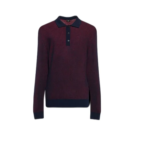 Etro Striped Long-Sleeved Polo Shirt