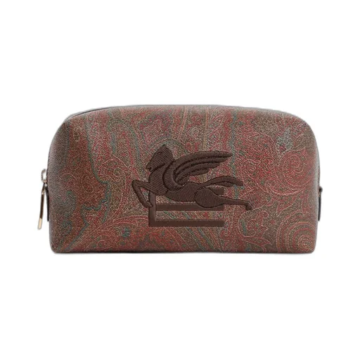 Etro Pegaso Embroidered Zip-Up Wash Bag