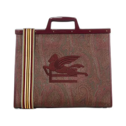 Etro Pegaso Motif Paisley-Printed Large Tote Bag
