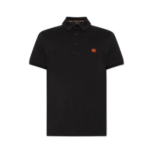 Etro Logo Embroidered Short Sleeved Polo Shirt