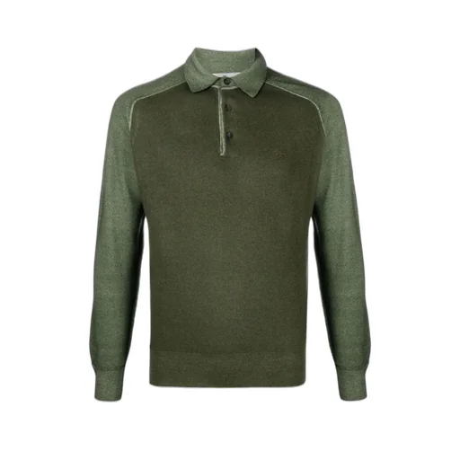Etro Logo Embroidered Straight Hem Knitted Polo Shirt