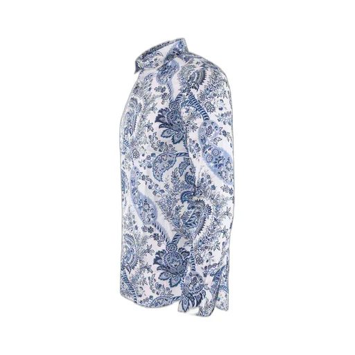 Etro Paisley-Printed Curved Hem Button-Up Shirt