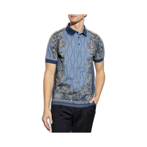 Etro Paisley Printed Short-Sleeved Polo Shirt