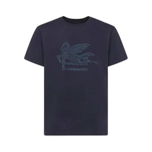 Etro Pegaso Embroidered Jersey T-Shirt