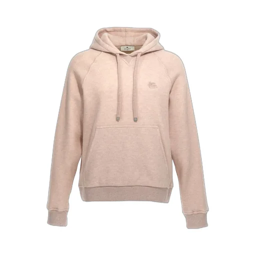 Etro Logo Embroidered Knit Drawstring Hoodie