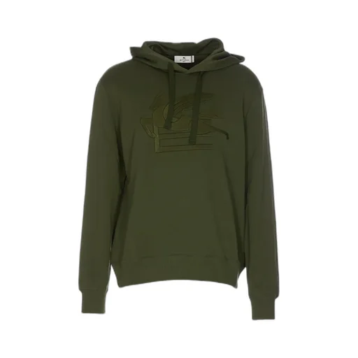 Etro Logo Embroidered Drawstring Hoodie