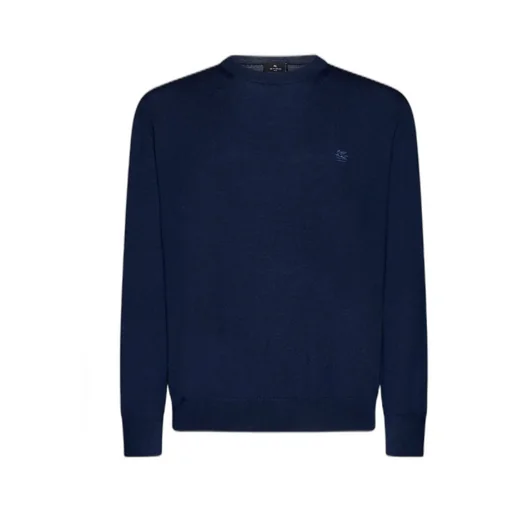 Etro Logo-Embroidered Crewneck Knitted Jumper