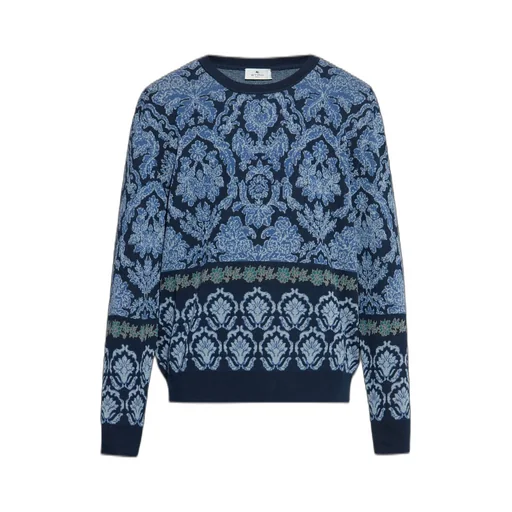 Etro Decorative Pattern Crewneck Knitted Jumper