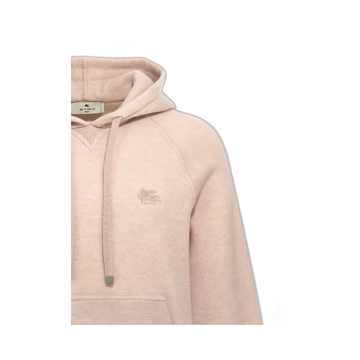 Etro Logo Embroidered Knit Drawstring Hoodie