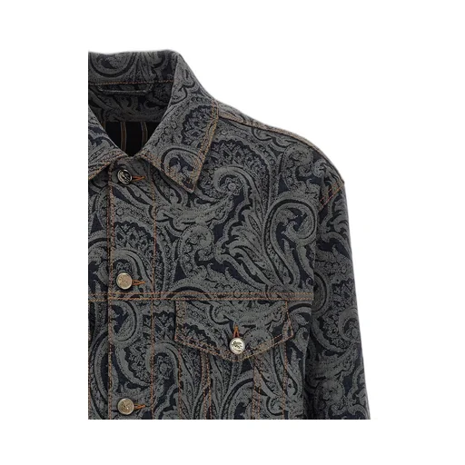 Etro Paisley Jacquard Denim Jacket
