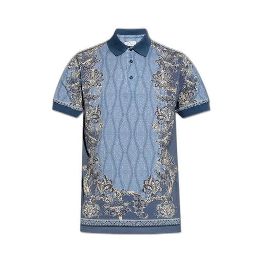 Etro Paisley Printed Short-Sleeved Polo Shirt