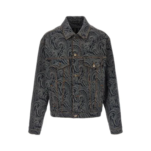 Etro Paisley Jacquard Denim Jacket