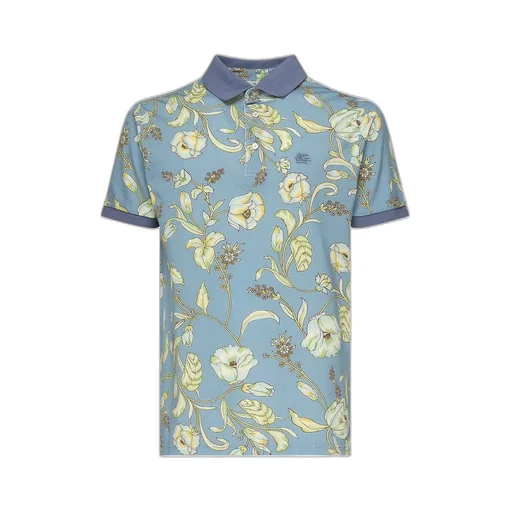 Etro Printed Short Sleeve Polo Shirt