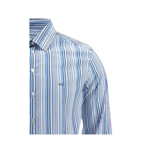 Etro Logo Embroidered Striped Button-Up Shirt