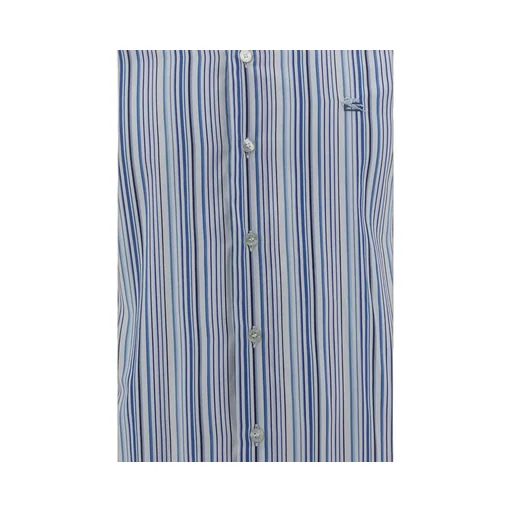 Etro Logo Embroidered Striped Button-Up Shirt