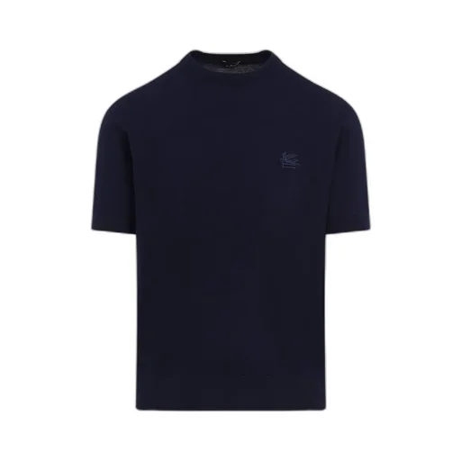 Etro Logo Embroidered Knitted T-Shirt