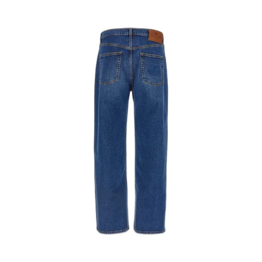 Etro Pegaso Embroidered Straight Leg Jeans