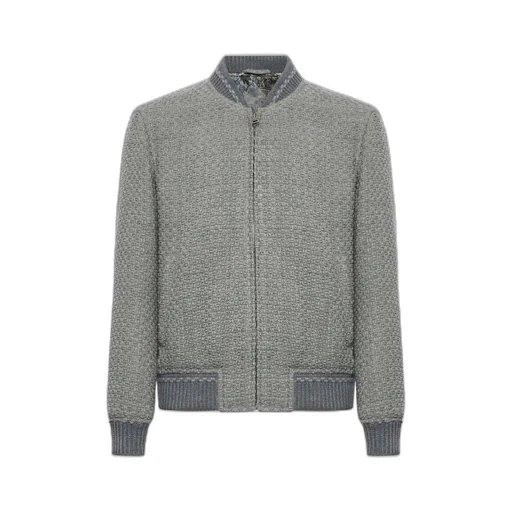 Etro Chunky Knitted Bomber Jacket