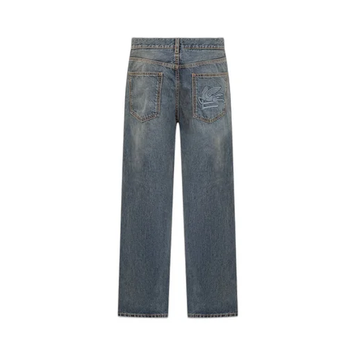 Etro Pegaso Embroidered Wide-Leg Jeans