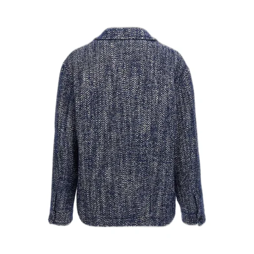 Etro Herringbone Pattern Buttoned Shirt Jacket