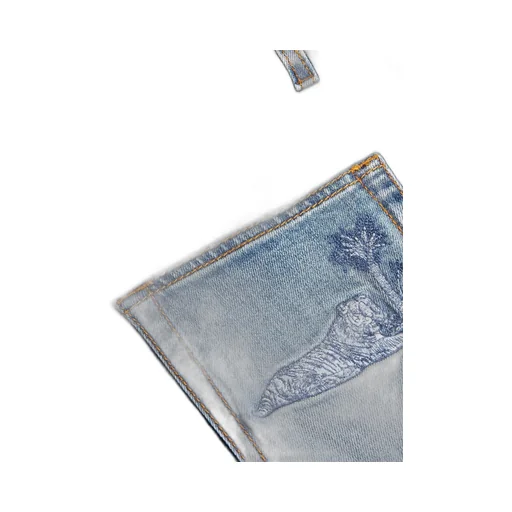 Etro Embroidered Straight Leg Jeans