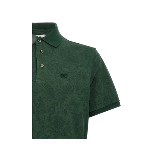Etro Pegaso Embroidered Short Sleeved Polo Shirt