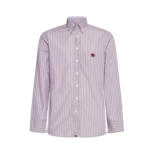Etro Logo Embroidered Striped Shirt