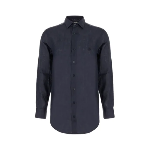 Etro Long-Sleeved Curved Hem Shirt