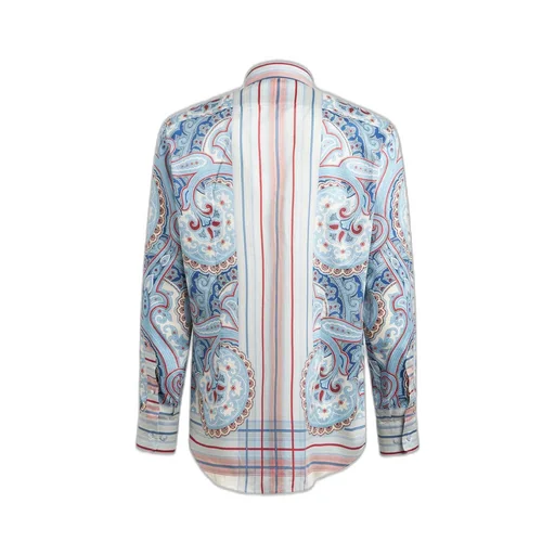 Etro Paisley-Printed Curved Hem Shirt