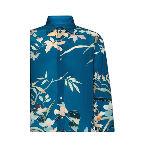 Etro Floral Print Collared Button-Up Shirt