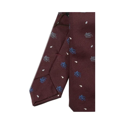 Etro Logo Embroidered Pointed-Tip Tie