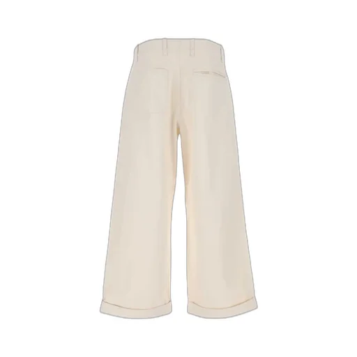 Etro Wide-Leg Turn-Up Hem Trousers