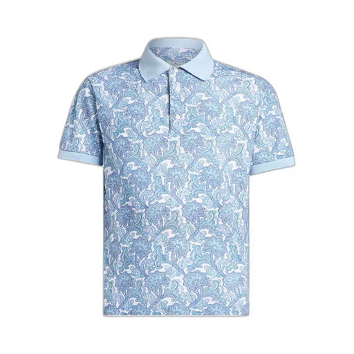 Etro Paisley-Printed Short Sleeved Polo Shirt